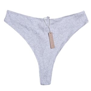 SKIMS Cotton Rib Dipped Thong Womens Size 4X